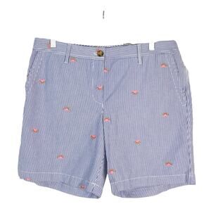 Talbots girlfriend chino cotton shorts embroidered watermelon women’s 12 NWOT